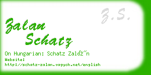 zalan schatz business card